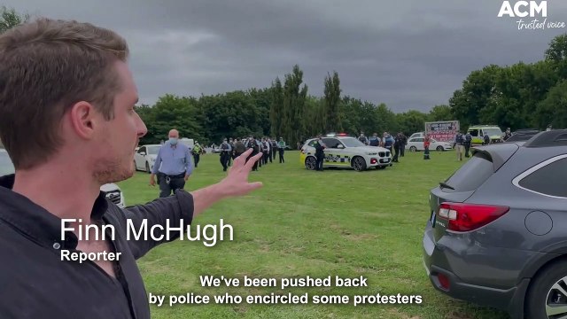 Police and protesters clash on third day of March Against Mandatory Vaccination protest | February 2, 2022 | Canberra Times