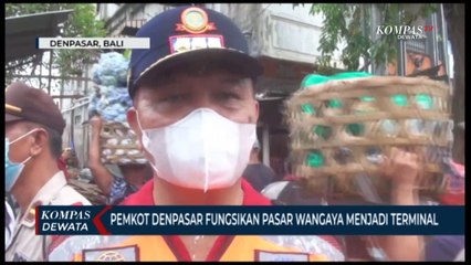 Fungsikan Pasar Wangaya Menjadi Terminal, Para Pedagang Bongkar Lapak Dagangan