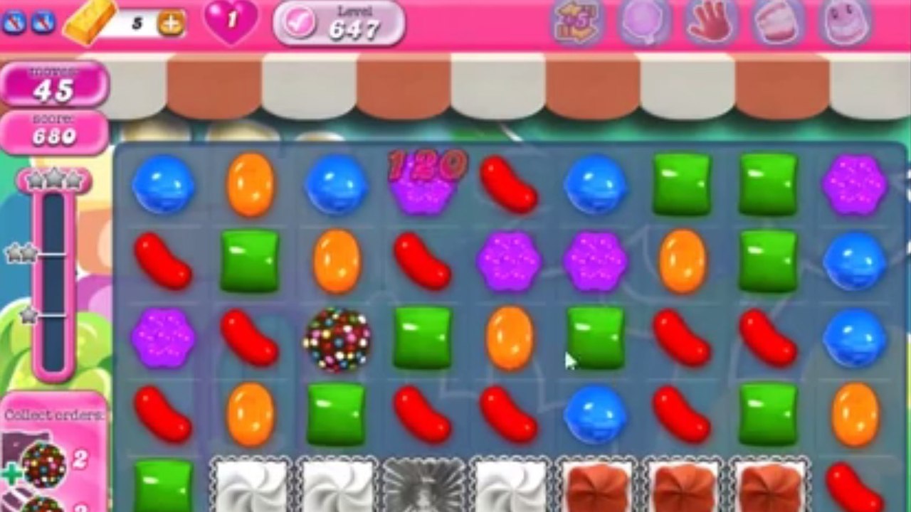 Candy Crush Saga Level 647: Lösung, Tipps und Tricks