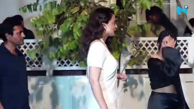 Kangana Ranaut, Avneet pose with Nawazuddin Siddiqui as they attend his housewarming party