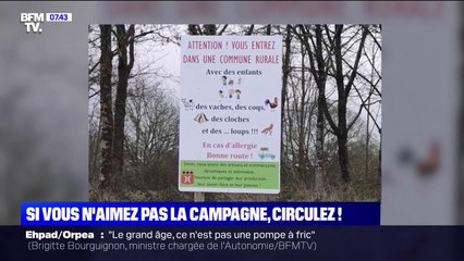 En Vendée, un maire alerte les néo-ruraux avec un panneau des incommodations de la campagne