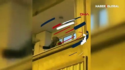 Bağcılar'da sokakta çalan müziğe dayanamadı, balkonda çılgınca dans etti