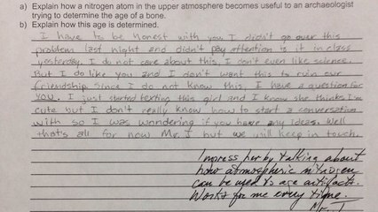 Lustige Antwort eines Biologielehrers auf den Test seines Schülers