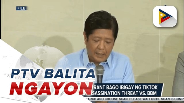 DOJ, kailangan ng warrant bago ibigay ng tiktok ang nasa likod ng assassination threat vs. BBM