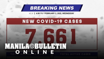 DOH reports 7,661 new cases, bringing the national total to 3,577,298, as of FEBRUARY 2, 2021