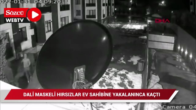 Büyükçekmece'de Dali maskeli hırsızlar ev sahibine yakalanınca kaçtı