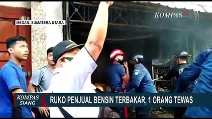 Download Video: Satu Orang Tewas Akibat Kebakaran Ruko Penjual Bensin, Gas dan Air Minum di Kota Medan