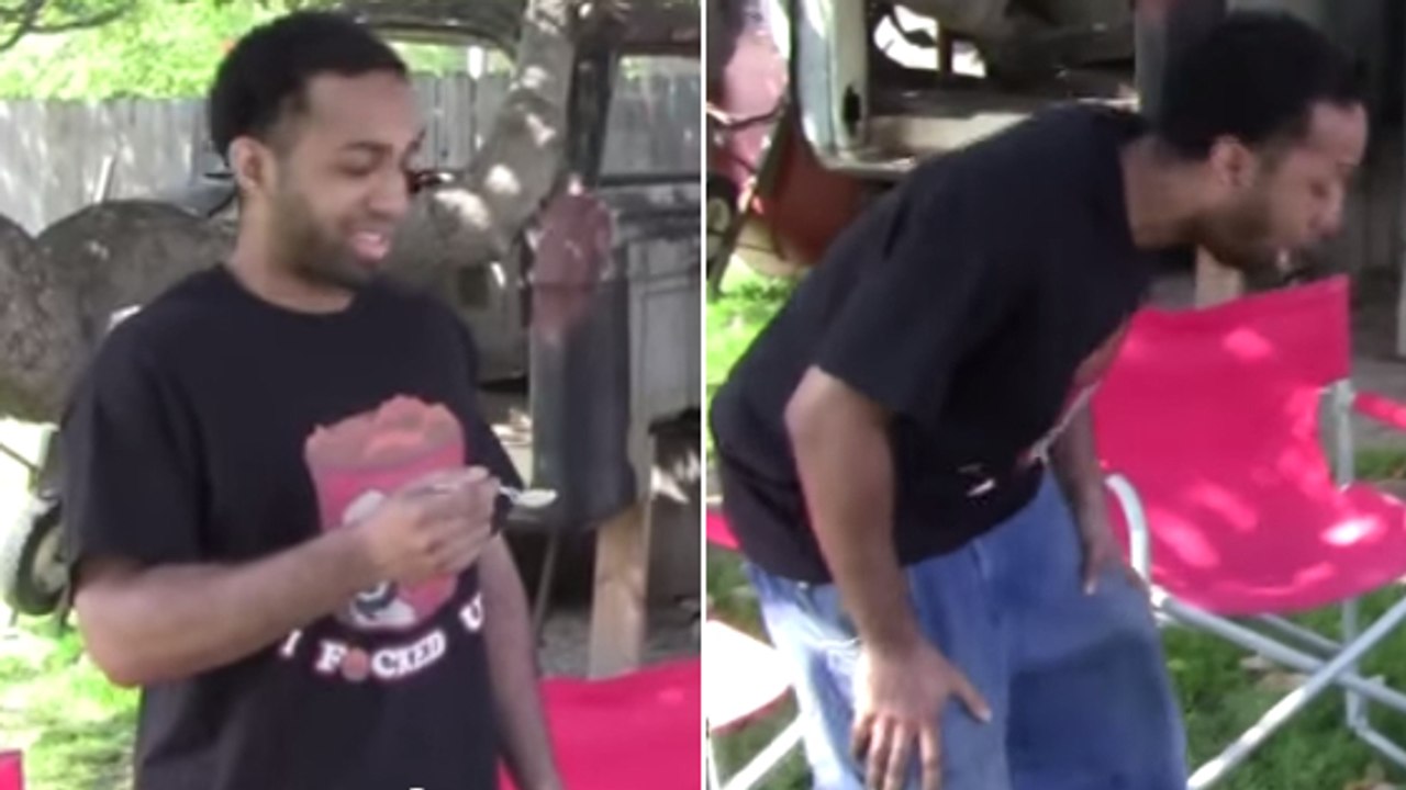 Deux hommes tentent de manger le raifort le plus fort au monde