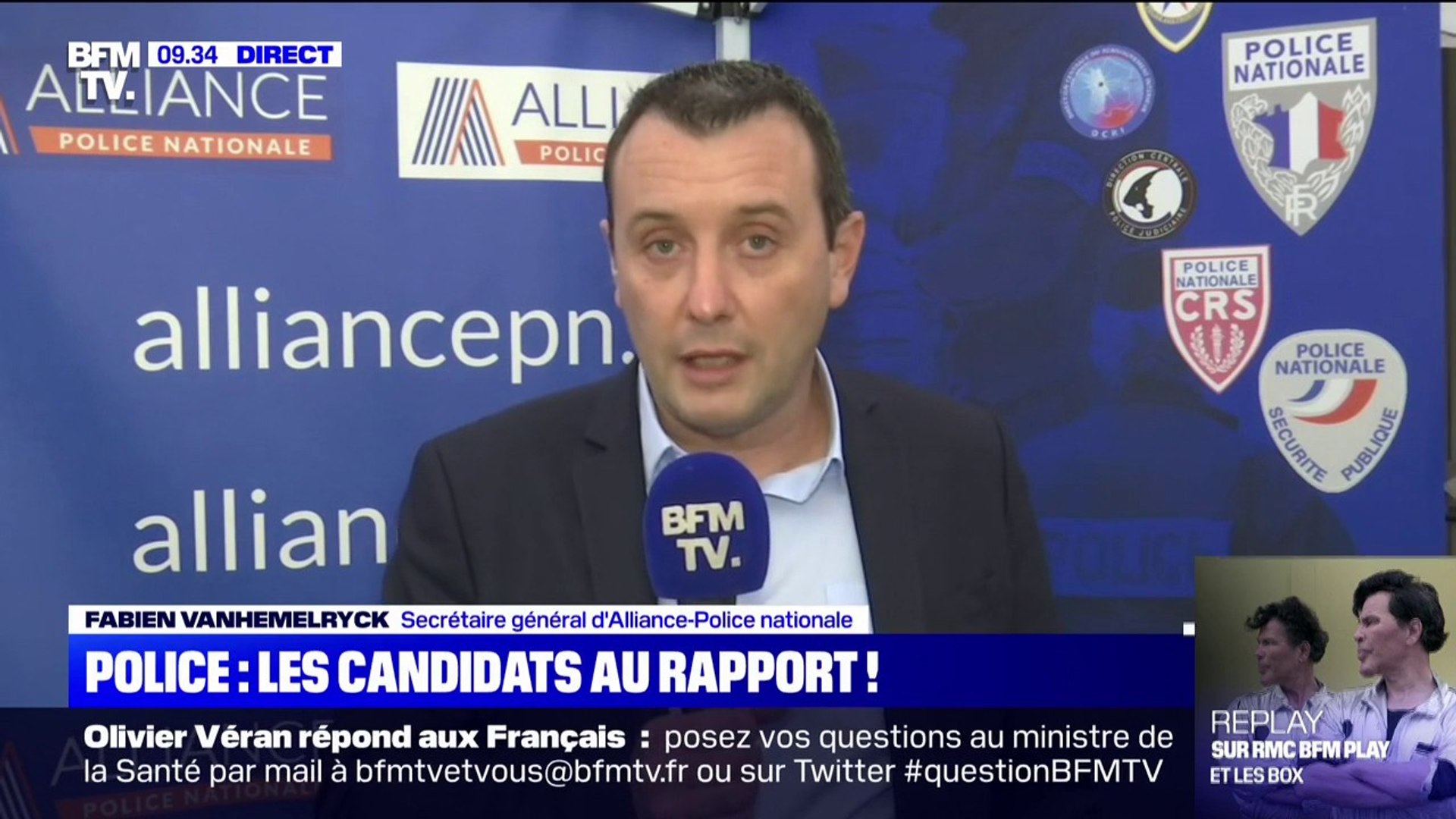 Fabien Vanhemelryck(Alliance-Police): "On a refusé d'inviter" Jean-Luc  Mélenchon parce qu'il "prône la haine anti-flic" - Vidéo Dailymotion