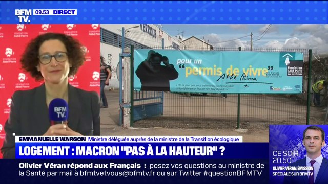 Le logement a eu un tournant majeur dans ce quinquennat , Emmanuelle Wargon réfute la conclusion du rapport de l'Abbé Pierre
