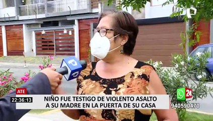 Ate: delincuente ingresa a vivienda y roba a mujer en presencia de su nieto