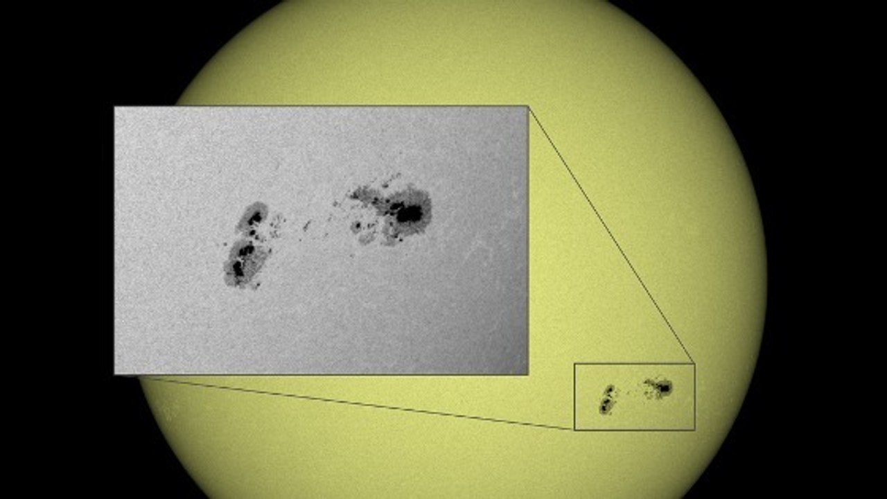 Un énorme groupe de taches observé à la surface du Soleil