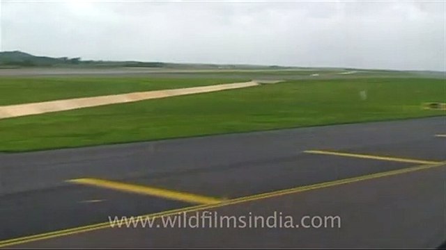 Indian Airlines plane lands at Hyderabad airport
