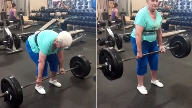 Shirley Webb hebt mit 78 Jahren mehr als die Hälfte der besten Sportler!