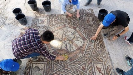 Une remarquable mosaïque vieille de 1700 ans dévoilée en Israël