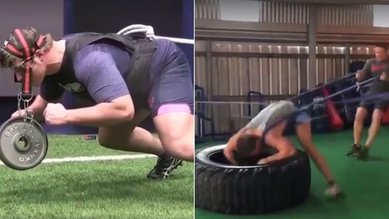 Hartes Training eines Rugby-Spielers flößt Respekt ein