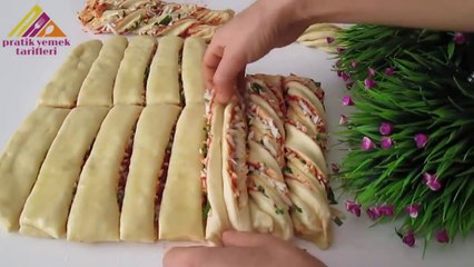 EN LEZZETLİ POĞAÇA PİZZA TARİFİ  KIVRIK PİZZA TARİFİ