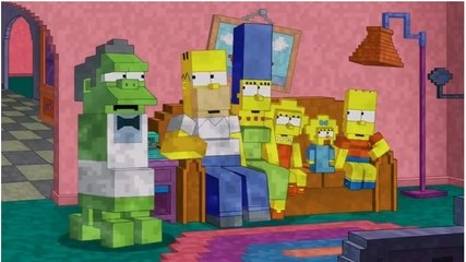 Minecraft : les Simpsons rendent hommage au jeu dans leur dernier générique