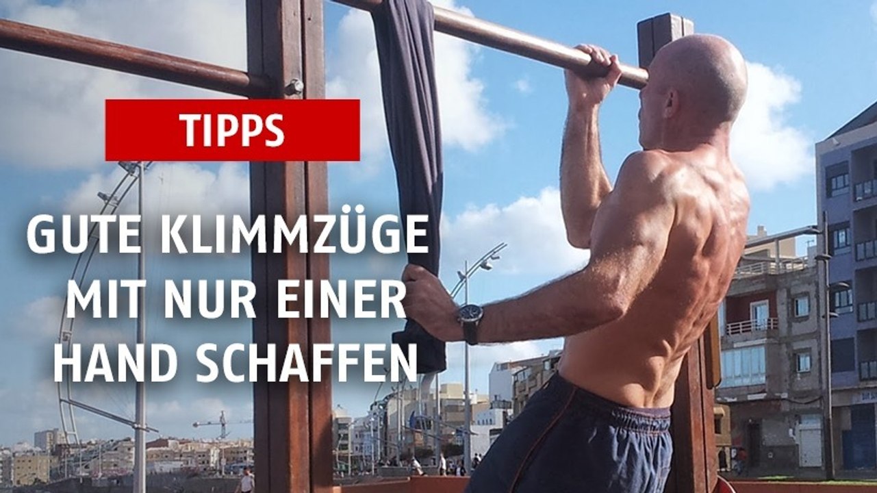 Die perfekte Technik für gute Klimmzüge mit einer Hand