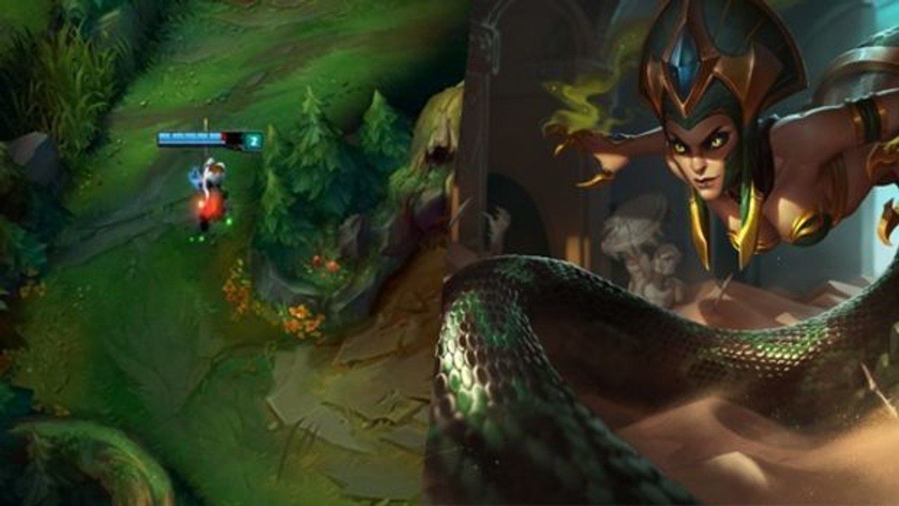 League of legends: cassiopeia mit einer strangen strategie auf level 1