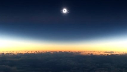 L'époustouflant spectacle de l'éclipse solaire du 9 mars vue depuis un avion