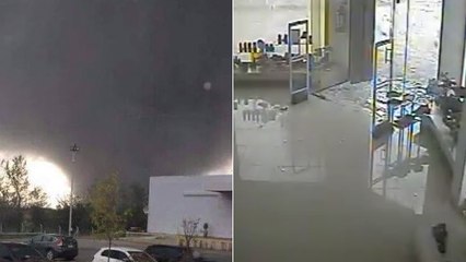 Les effrayantes images d'un magasin ravagé par une violente tornade en Uruguay