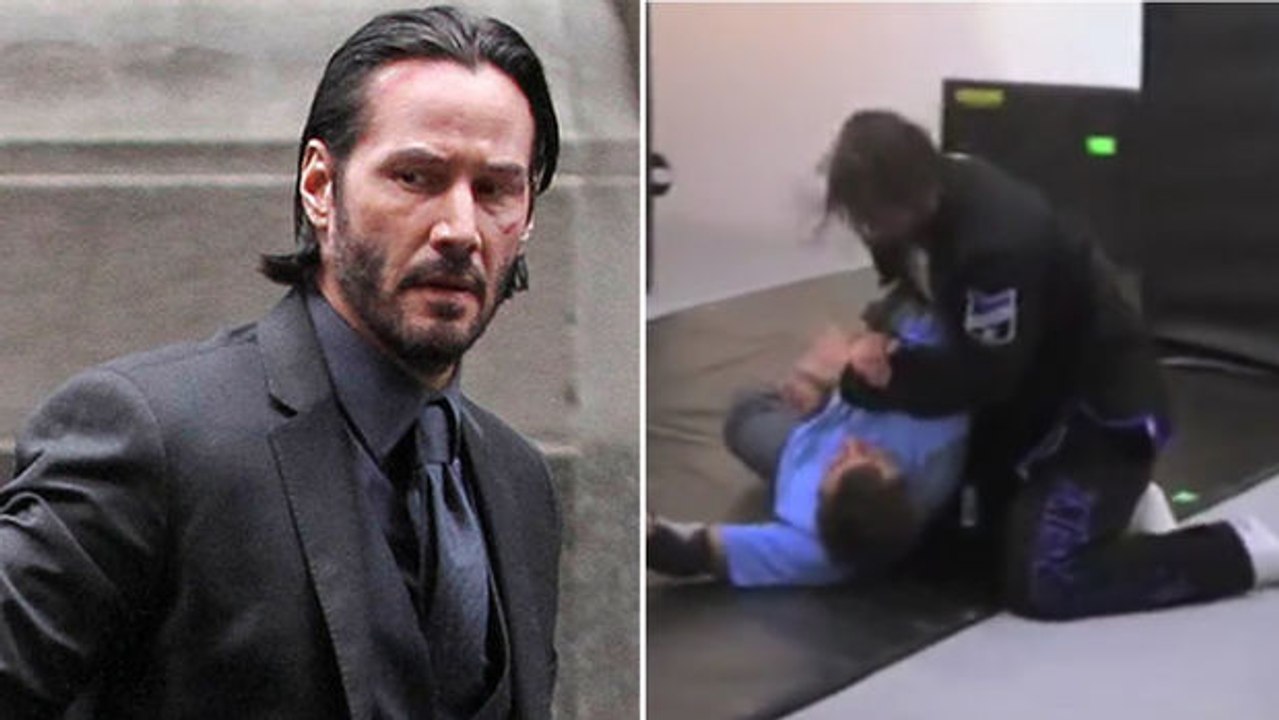 Hier seht ihr wie Keanu Reeves für seine Rolle in 'John Wick' Jiu-Jitsu trainierte