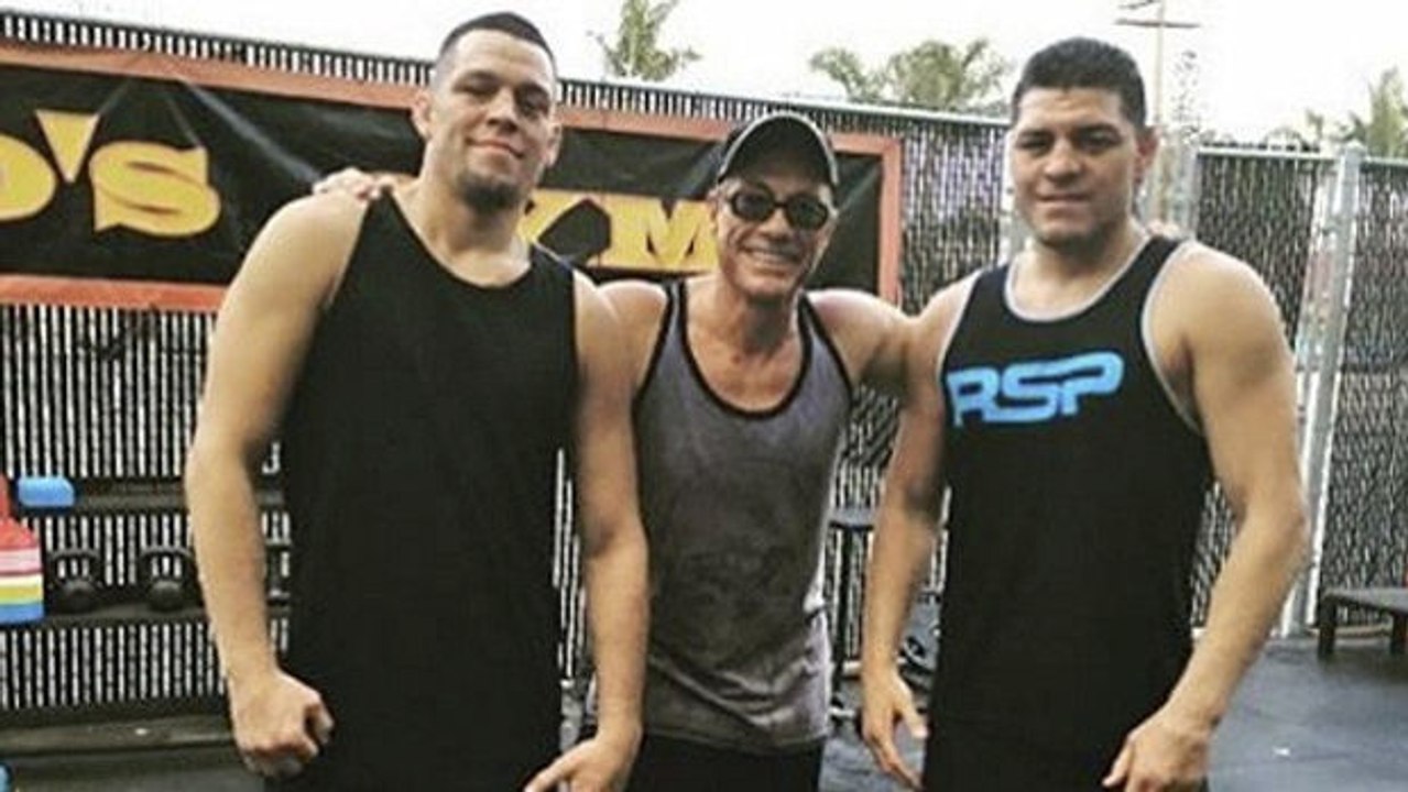 Nate Diaz und sein Bruder Nick trainieren mit Jean Claude Van Damme