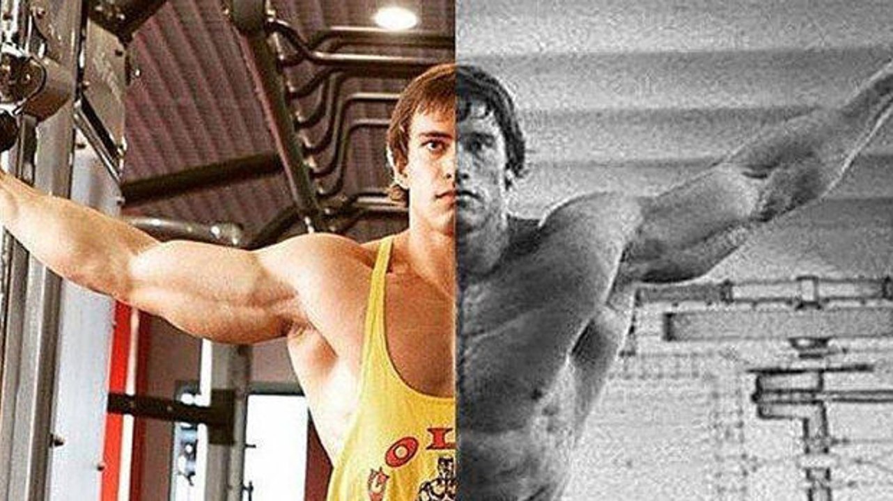 Anton raskin ist ein bodybuilder aus russland und doppelgänger vom jungen arnold schwarzenegger