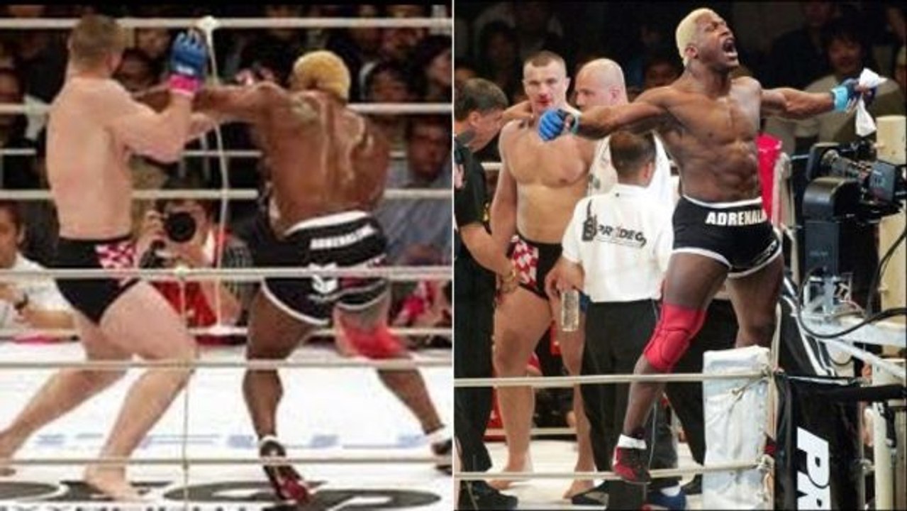 Kevin randleman überrascht mit einem ko gegen mirko cro cop