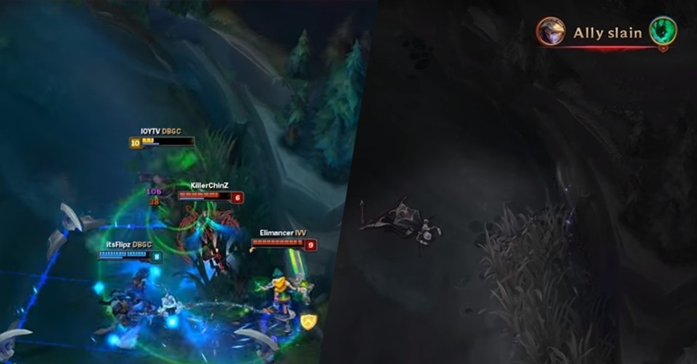 League of Legends: Mitten im Fight wagt er einen desaströsen Flash-Juke