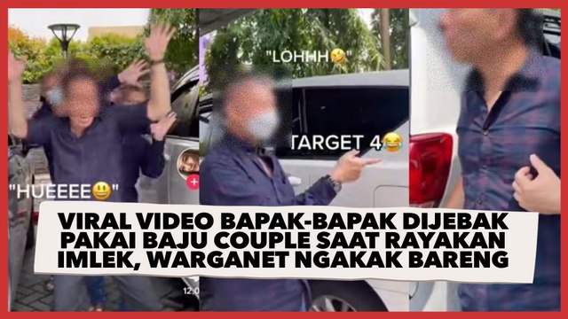 Viral Video Bapak-bapak Dijebak Pakai Baju Couple Saat Rayakan Imlek, Warganet Kompak Ngakak Bareng