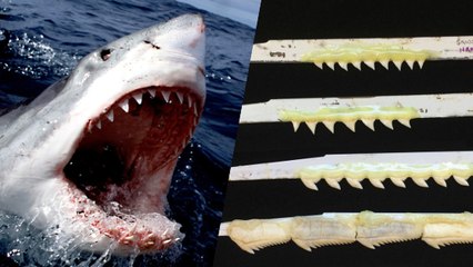 Quand des scientifiques testent la puissance des dents de requins avec une scie sauteuse
