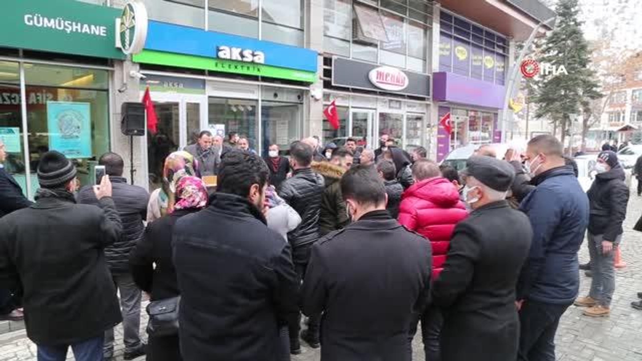 Gümüşhane'de esnaf, elektriğe gelen zamma tepki gösterdi