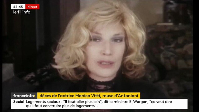 L'actrice italienne Monica Vitti, égérie du réalisateur Michelangelo Antonioni, vue au casting de L’Avventura et de L’Eclipse , est décédée à l'âge de 90 ans