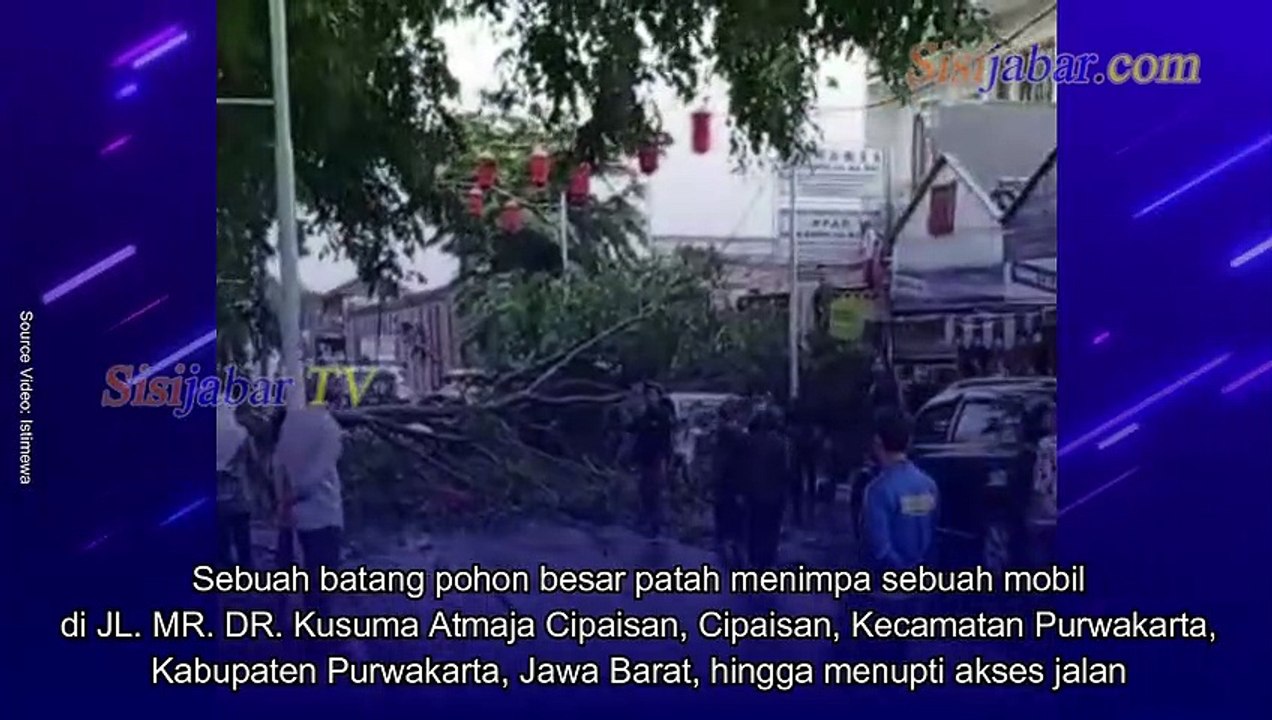 Mobil Tertimpa Pohon di Purwakarta, Akses Jalan Sempat Tak Bisa Dilalui