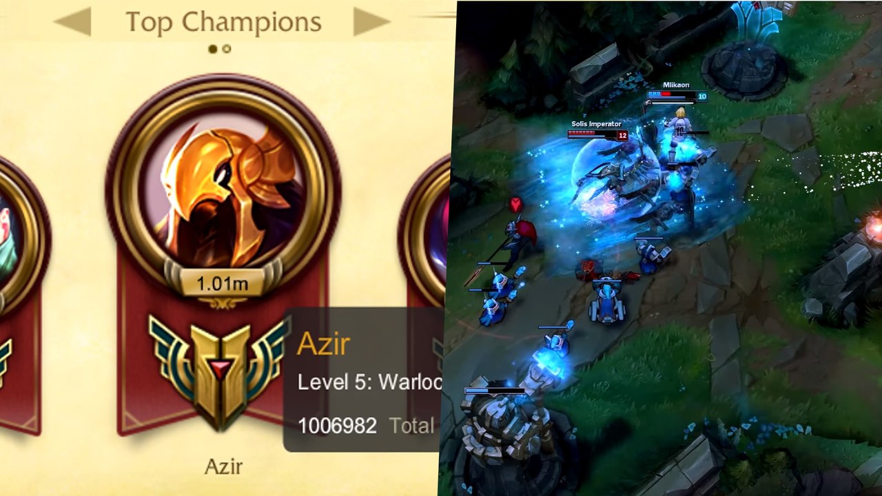 League of Legends: Ein Azir mit 1 Million Meisterschaftspunkten