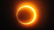 Une éclipse annulaire de Soleil forme un 