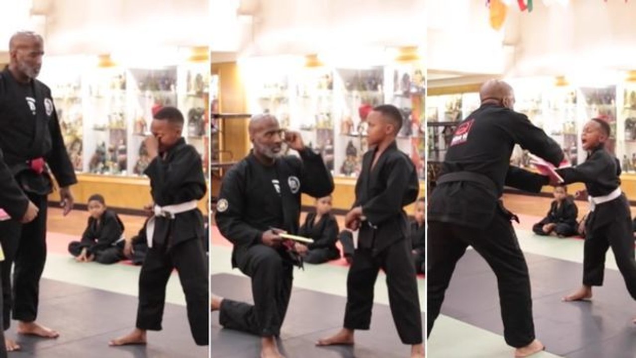 Dieser Kampfsportlehrer erklärt seinem Schüler, wie man sein Durchhaltevermögen stärkt