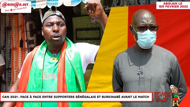 CAN 2021: Face à face entre supporters Sénégalais et Burkinabé avant le match
