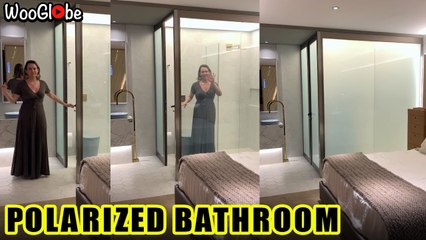'Reporter awe-struck by switchable glass technology for bathrooms '