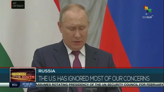 President Vladimir Putin points out that U.S ignore Russia’s Security Concerns