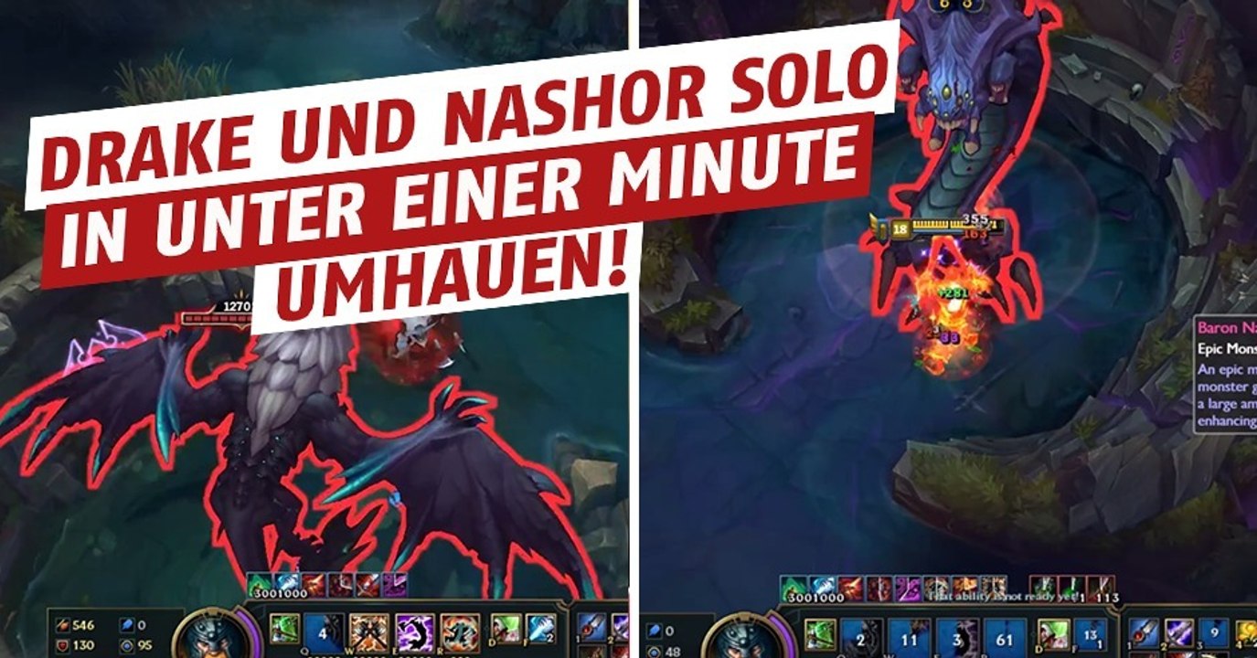 League of Legends: So kann Olaf problemlos solo den Nashor und den Ahnendrachen umhauen