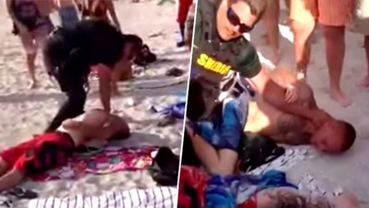 Dieser Polizist überwältigt alleine zwei Männer!