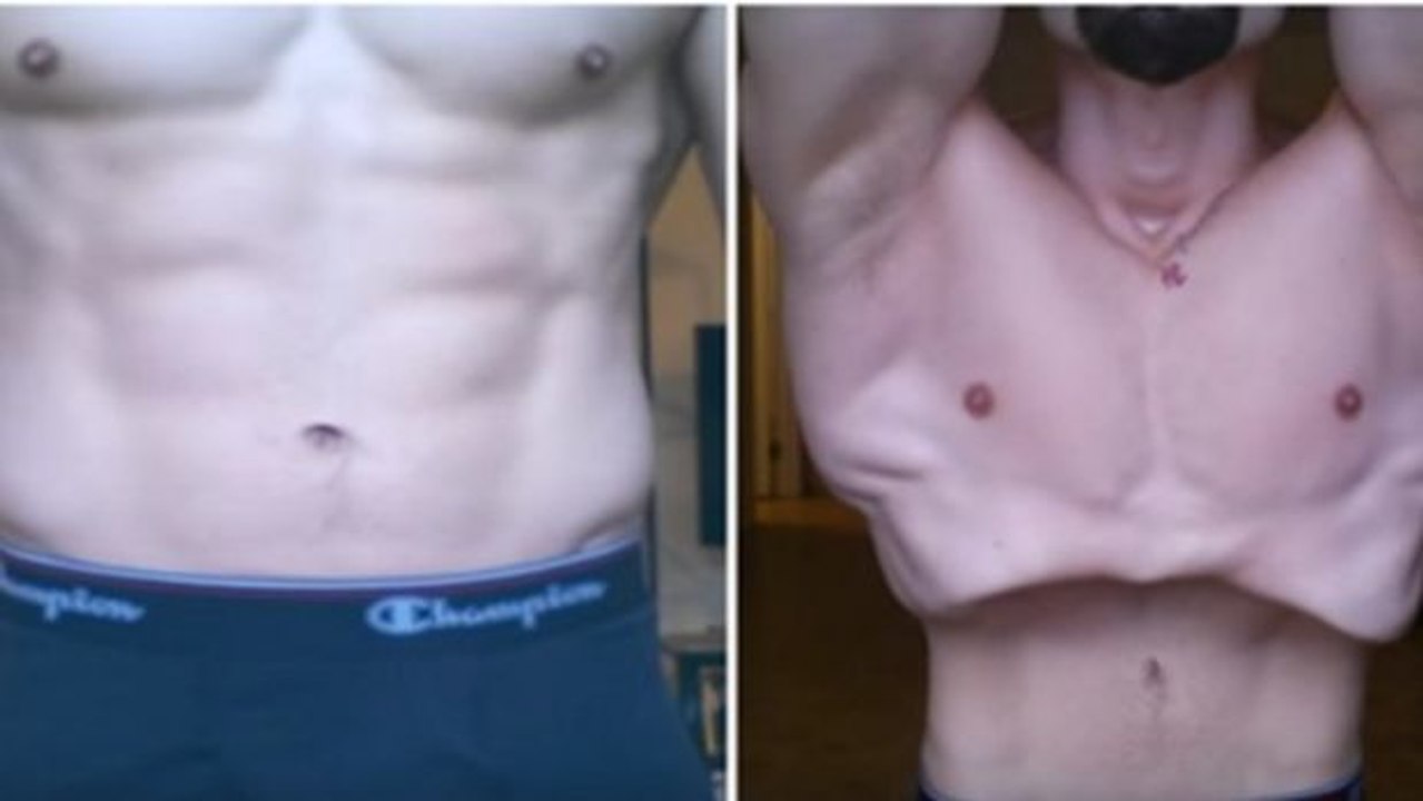 Ein Mann macht ein Jahr lang Stomach Vacuuming und erzielt unglaubiche Bauchmuskel-Ergebnisse