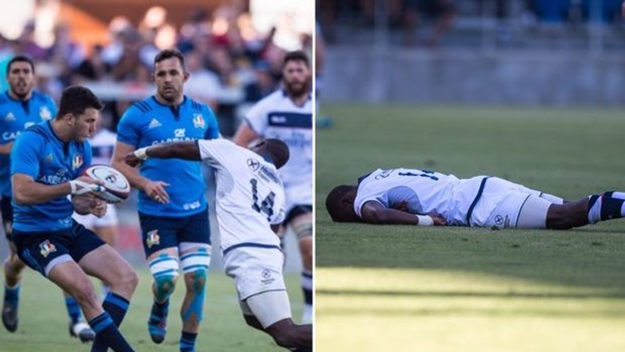 Rugby: Doppelter KO bei dem brutalen Italien-USA Spiel