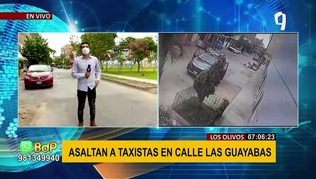 Los Olivos: delincuente se hace pasar por pasajero y roba a taxista por aplicativo