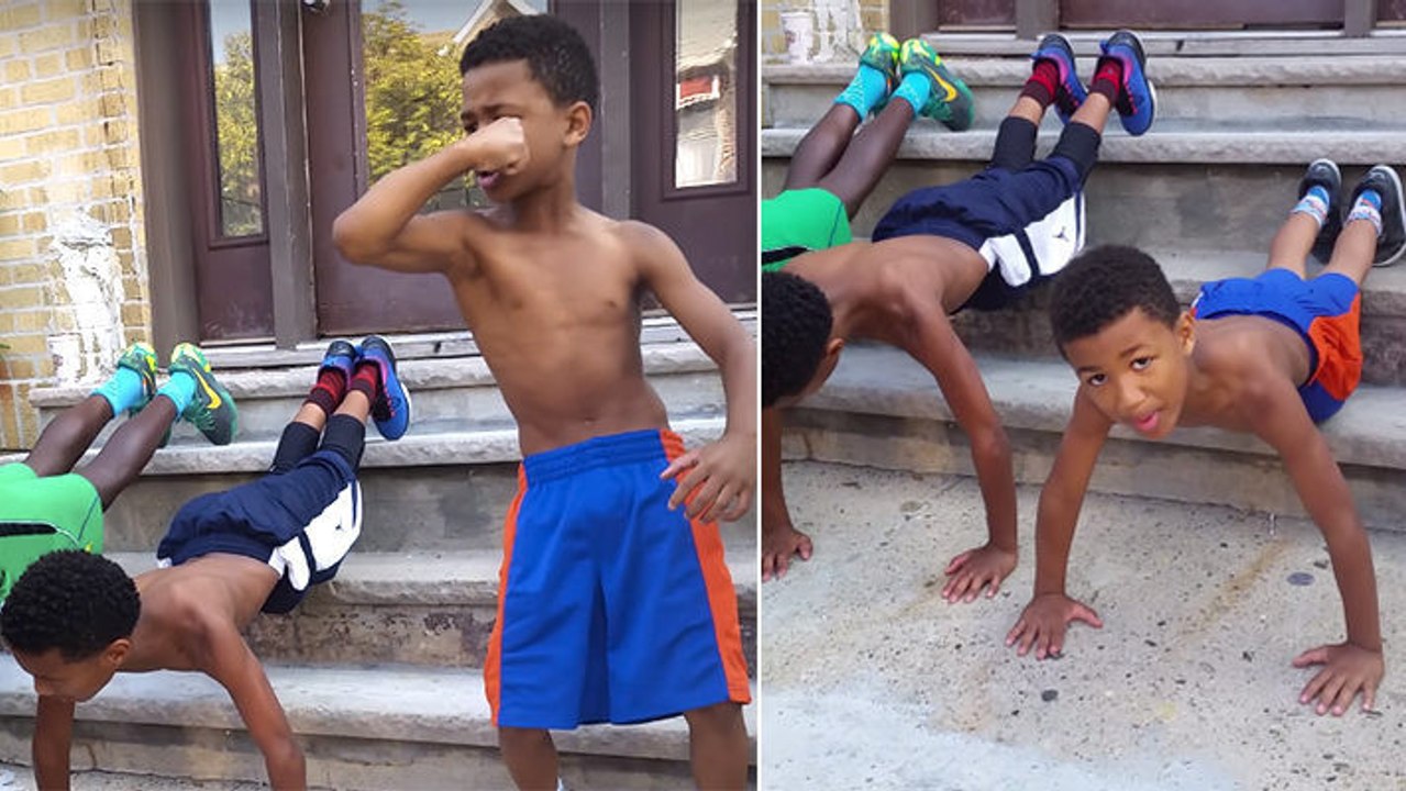 Marlon Smith, 'The Young Jamaican Trainer', hält sich mit nur 9 Jahren für einen Fitness-Coach