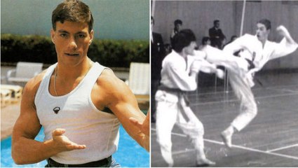 Seltene Bilder von Jean-Claude Van Damme, die ihn bei einem internationalen Tournier und bei seinem Aufstieg zeigen