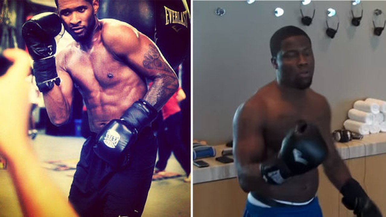 Usher und Kevin Hart boxen zusammen und ihre Technik ist gar nicht mal so schlecht!
